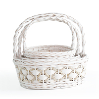 Panier de rangement en osier gain de place au design tendance, panier en saule naturel polyvalent