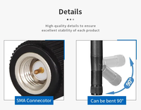 Antenne WiFi double bande 2,4 GHz 5dBi 5,8 GHz, connecteur mâle SMA RP-SMA, antenne BLE pour routeur sans fil, modem Gepon