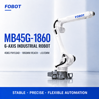 Robot Industrial de 6 Ejes FOBOT MB45G-1860, Brazo Robótico de Alta Resistencia con Carga Útil de 45 kg y Alcance de 1860 mm, Estabilidad Mejorada para Paletización