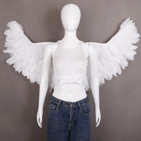 Grandes ailes d'ange en plumes blanches pures pour séance photo de mariage, Halloween, cosplay, costume, ailes d'ange en plumes