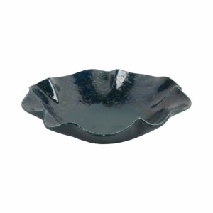Bol décoratif rond ondulé en poterie émaillée moderne, centre de table, décoration d'intérieur - Product Image 4