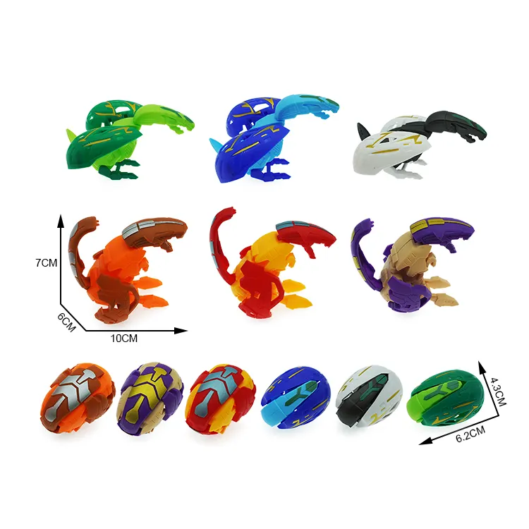 2022 New Style Plastic Deformation Dinosaur Egg With Printing For Kids Early Education Deformed Toys
