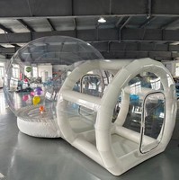 Rumah Gelembung PVC Tiup Transparan Komersial Laris Manis dengan Kasur Camping Dome Bouncing untuk Pesta Acara Luar Ruangan Ukuran Dapat Disesuaikan