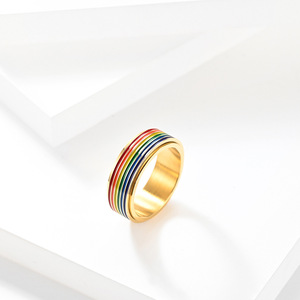 Joyería unisex y única de moda, anillo giratorio arcoíris, anillo de pareja exclusivo y único, anillo para el dedo índice para aliviar el estrés. - Product Image 3