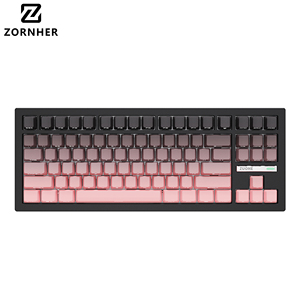 מקלדת גיימינג מכנית Zornher ZH870 עם 88 מקשים בצבע שחור-אוכמניות, תאורת RGB אחורית, מתגים הניתנים להחלפה חמה ותכנות. - Product Image 1