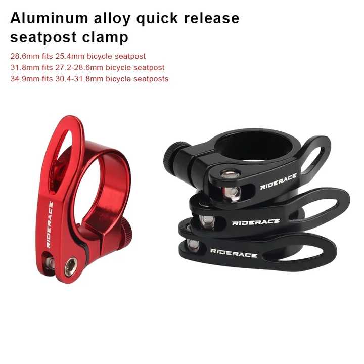 Collier De Selle Vélo 31.8mm - Alliage Aluminium Léger - Pour VTT Et Route - Noir