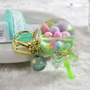 Cute Quicksand Liquid Motion Lollipop Keychain Snow Glitter Floating in Acrylic Pendant Cute <b>Keyring</b> - Product Image 5