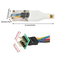 Sonde à ressort pour le téléchargement, l'écriture et la gravure de puces SOP8/WSON8/QDFN8, graveur de puces Flash avec câble pour tester et programmer