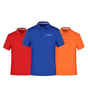 100% Polyester Heren Poloshirt Ademend Snel Droog Borduurwerk Logo Borduurwerk Zakelijk Dagelijks Poloshirt