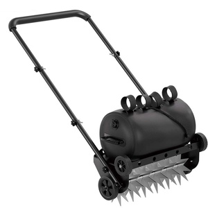 Épandeur manuel Buy-Wish noir de 40 pouces avec trémie en acier pour semences, engrais, sel, compost pour pelouse, jardin et tracteur - Product Image 3