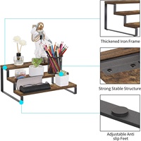Étagères en bois pour escaliers de 3 étages, présentoir en bois, pour escalier, comptoir de présentoir en bois, Riser pour Dessert et cupcakes, à épices