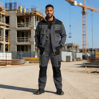 Ropa de Trabajo Transpirable Personalizada para Hombre Overol Tipo Peto con Múltiples Bolsillos y Estampado en Relieve para Ropa de Construcción