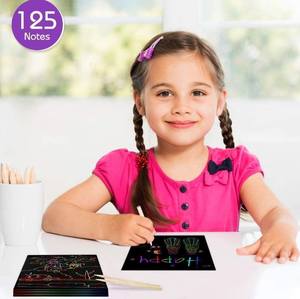 Custom 100PCs niños rascar tarjeta para el aprendizaje de la educación - Product Image 4