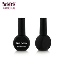 Flacon de vernis à ongles en verre rond de 8 ml, récipient vide avec bouchon à pinceau pour laque gel