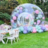 Tente dôme transparente imperméable pour enfants, pour fêtes en plein air, camping, maison à bulles gonflable portable