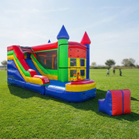 Château gonflable commercial à prix d'usine avec piscine et système de sécurité, idéal pour la location de fêtes d'anniversaire