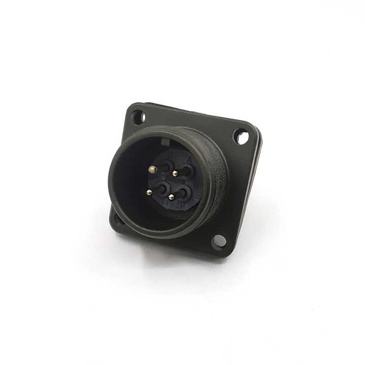 Amphenol MS3102A-14S-2P, 4 Way Box Mount Plug Connector, Screw