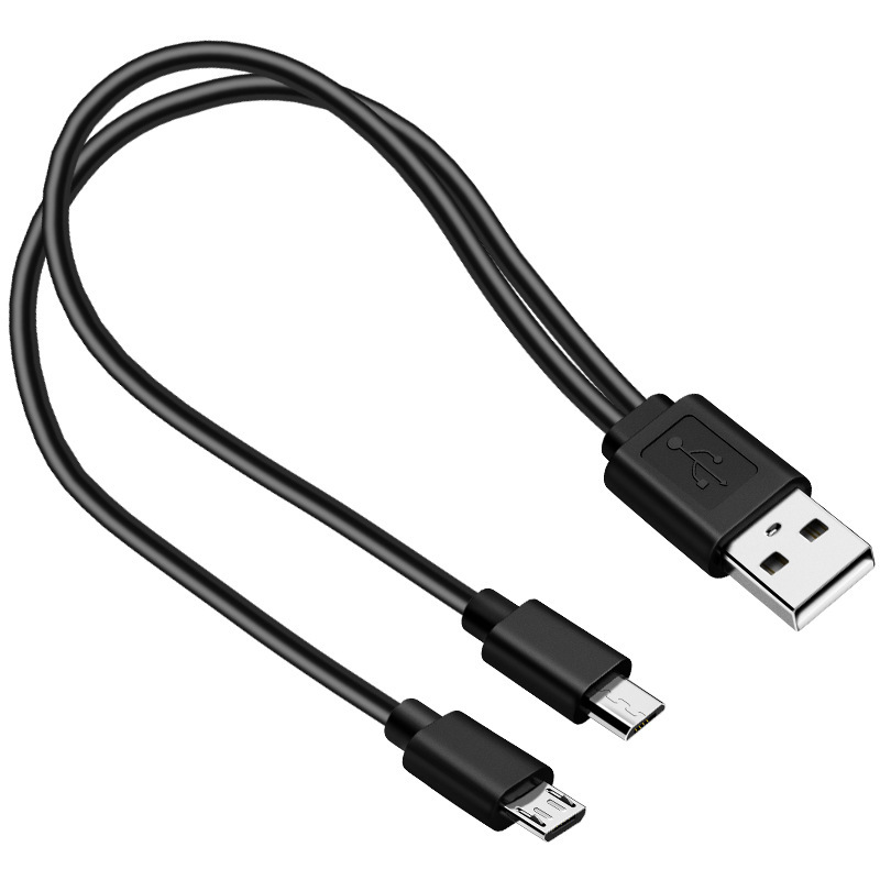 สาย Micro USB 2-in-1 สีดำ (0.2 ม.)