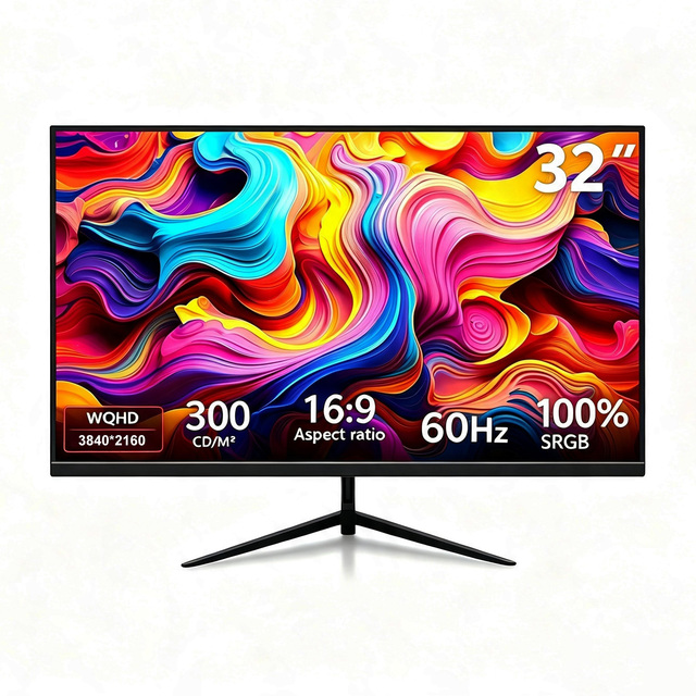 4K 3840*2160 QWHD 32 Inch Widescreen Lcd Gaming Monitor 60Hz 1ms IPS Panel Frameless E-sports Display