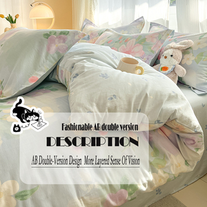 Luxury Cotton Duvet Cover <strong>Bedding</strong> <strong>Set</strong> Modern Digital <strong>Printed</strong> Luxury Bed Sheet - Product Image 3