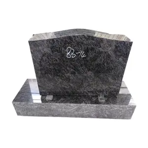 Bahama Blue Granite Headstone Slabs Head Tombstones Monuments For Grave In Germany Price