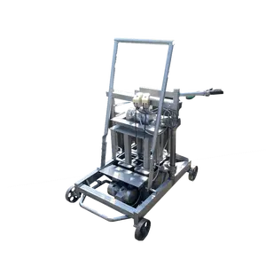 Máquina portátil para fabricar bloques de hormigón huecos pequeños, máquina para fabricar ladrillos de enclavamiento con moldes gratis