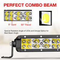 Barre lumineuse LED tout-terrain de 14 pouces en aluminium moulé sous pression de 72 watts pour calandre avant