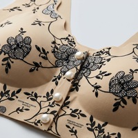 Soutien-gorge sans couture élégant à imprimé floral avec boutons, rembourré et confortable, idéal pour un cadeau d'anniversaire – Prix direct usine OEM