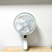 Ventilador de Mano Plegable de Diseño Compacto y Portátil con Pantalla LED, Ventilador de Pared Recargable de 4000 mAh con 4 Velocidades para el Verano