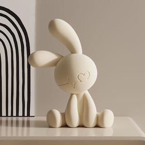 Decorazione per la Casa in Resina con Motivo a Cuore di Coniglio, Carina e Semplice, per Cameretta dei Bambini, Ufficio, Soggiorno - Product Image 4
