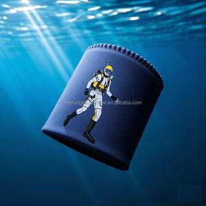 Manchon isotherme pour canette de bière en néoprène imperméable avec logo personnalisé imprimé, fermeture éclair, portable pour sacs isothermes - Product Image 4