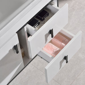 Miroir <span class=keywords><strong>de</strong></span> salle <span class=keywords><strong>de</strong></span> bain éclairé mural moderne résistant à l'eau avec armoire à vasque simple en MDF pour usage hôtelier - Product Image 4