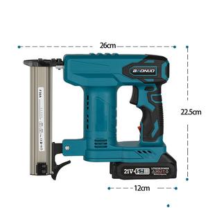 Pistola de clavos inalámbrica con batería de litio recargable de 21V, pistola grapadora industrial F30 a granel <span class=keywords><strong>para</strong></span> carpintería con 2 baterías, 1 cargador - Product Image 6