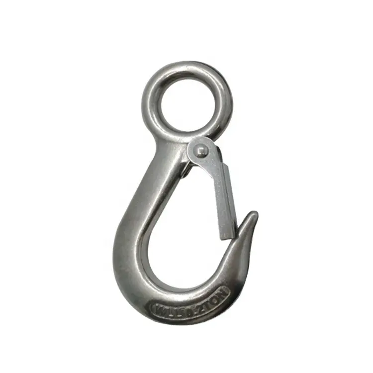 Rigging Hardware Haken 0.5T Eye Sling Hook mit Sicherheits verriegelung Lifting Eye Hoist Hook