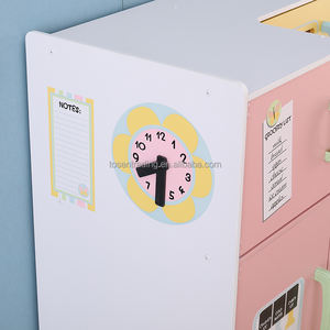 Vente flash - Cuisine de jeu en bois vintage pour enfants avec four, robinet, brûleur et accessoires de cuisine - Pastel - Product Image 6