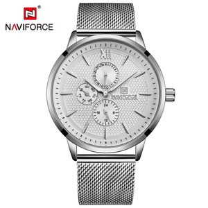 นาฬิกาควอตซ์แฟชั่น Naviforce Montr 3003 สำหรับผู้หญิง สายตาข่ายสีโรสโกลด์ โครโนกราฟ แบรนด์นาฬิกาจีน Relogio Masculino - Product Image 3