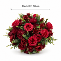 Boule de fleurs artificielles de luxe, réaliste, pour centre de table, mariage, banquet, hôtel, salle d'événements, réception, décoration