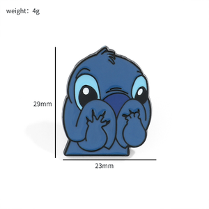 可爱创意针脚金属徽章针脚合金滴油胸针多功能雕刻铁背包周年雕刻 - Product Image 5