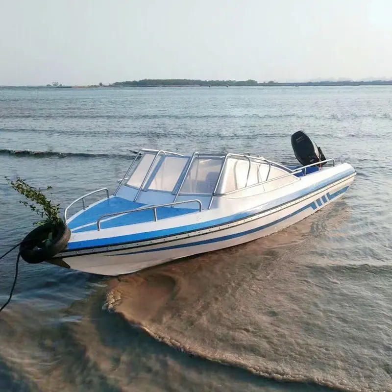 2024 ограниченный аквапарк смешная лодка личность из стекловолокна скоростной катер патрульный катер без подводного двигателя