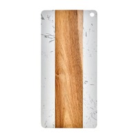 Ensemble de planches à découper en bois d'acacia naturel et marbre pour steak, pain, fruits, fromage, salade, préparation des aliments