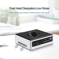 Mini PC HelorPC para Juegos, Computadora Micro PC con Intel Core I3 7020U, Win10, Minipc, 2Lan, DP HD, 4USB2.0, 4USB3.0, Computadora de Escritorio para Gamers