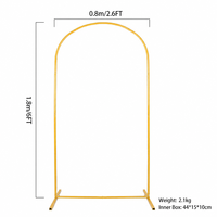 Arche en métal incurvée avec revêtement en tissu, décoration de fond pour mariage et célébrations, pour intérieur et extérieur, livraison rapide