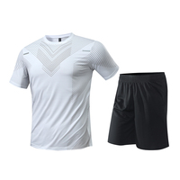 Ensemble de sport d'été unisexe pour la course à pied et la gym, t-shirts à manches courtes respirants pour hommes et shorts, ensemble de 2 pièces à col rond pour l'entraînement