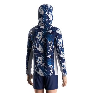 Haut de pêche professionnel à manches longues à séchage rapide anti-UV pour la pêche en mer, motif bouche de poisson, coupe oversize - Product Image 6