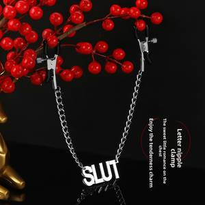Abrazaderas de pezón de cadena de Metal SM para adultos de Venta caliente para entrenamiento accesorios de castigo alternativos para sexo para comercio exterior - Product Image 1