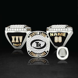 Desain Cincin sendiri dengan logo mobil ANDA perak dan emas plating softball USSSA kustom dibuat cincin kejuaraan kecil - Product Image 5