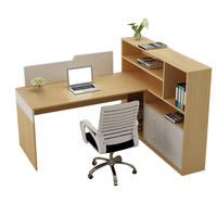Bureau d'ordinateur moderne en bois durable de 1.2m et 1.4m, table de bureau droite une place à prix d'usine pour le personnel de l'immeuble de bureaux