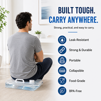 Emballage de conteneurs de boisson en plastique transparent pliable portable de 4 L 5 litres, emballage personnalisé avec bec verseur, sac d'emballage pour l'eau
