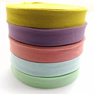 Fábrica al por mayor 100% algodón aceptar personalizado 288 colores 5mm 10mm 15mm 20mm cinta personalizada - Product Image 1