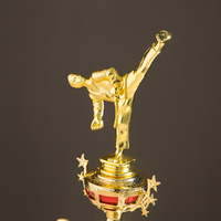 Trophées Gratuits de Boxe, Judo, Taekwondo – Plastique Doré Personnalisable avec Gravure – Souvenirs d'Événements Sportifs et Promotions GD12
